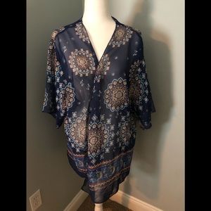 Sheer bathing suit coverup - size large
